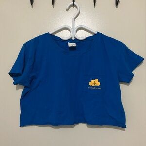 Gildan Blue Women’s Crop Top with Fun Graphic